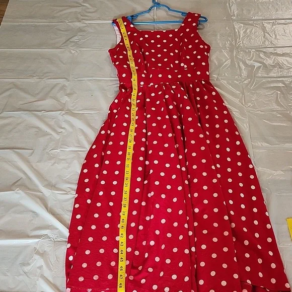 Leslie Lucks Red Polka Dot Dress - Picture 10 of 12